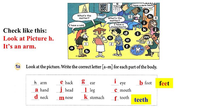 Unit 1 What's the matter Section A 1a-2a课件PPT04