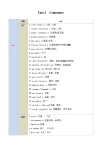 【期中单元词汇讲练】（牛津沪教版）2023-2024学年八年级英语上册Unit 3Computers词汇讲练试卷