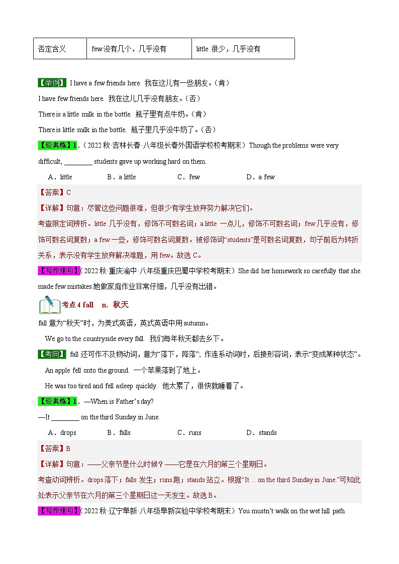 【期中单元考点讲练】（牛津译林版） 2023-2024学年八年级上册英语Unit2考点讲练试卷（解析版）第3页