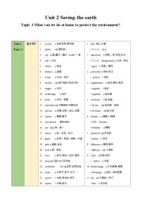 【期中单元考点讲义】（仁爱版） 2023-2024学年九年级英语上册 Unit 2 Topic 3 考点讲义