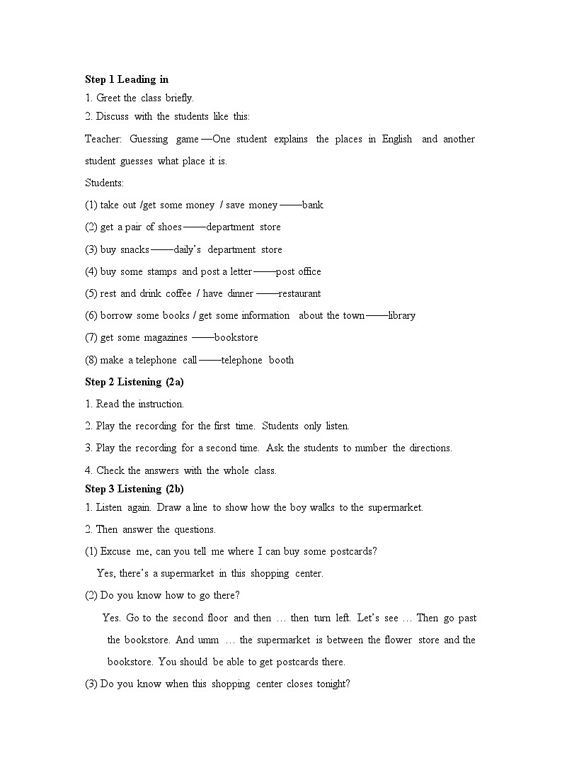 Unit 3 Section A 2 (2a-3b) 教案  人教版英语九年级全册02