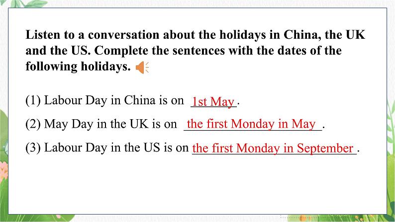 外研九上Module 2 Public holidays  Unit 1 【教学课件+教案】06