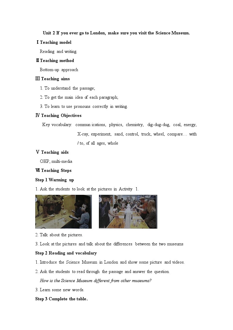 外研九上Module 5 Museums  Unit 2 【教学课件+教案】01