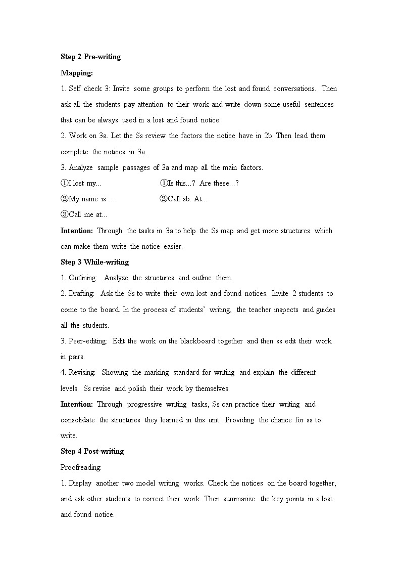 Unit 3  Section B 3a-selfcheck 教案  人教版英语七年级上册第2页