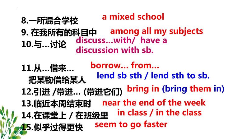 专题02+Unit+2+School+life【考点串讲PPT】-2023-2024学年八年级英语上学期期中考点大串讲（牛津译林版）第5页