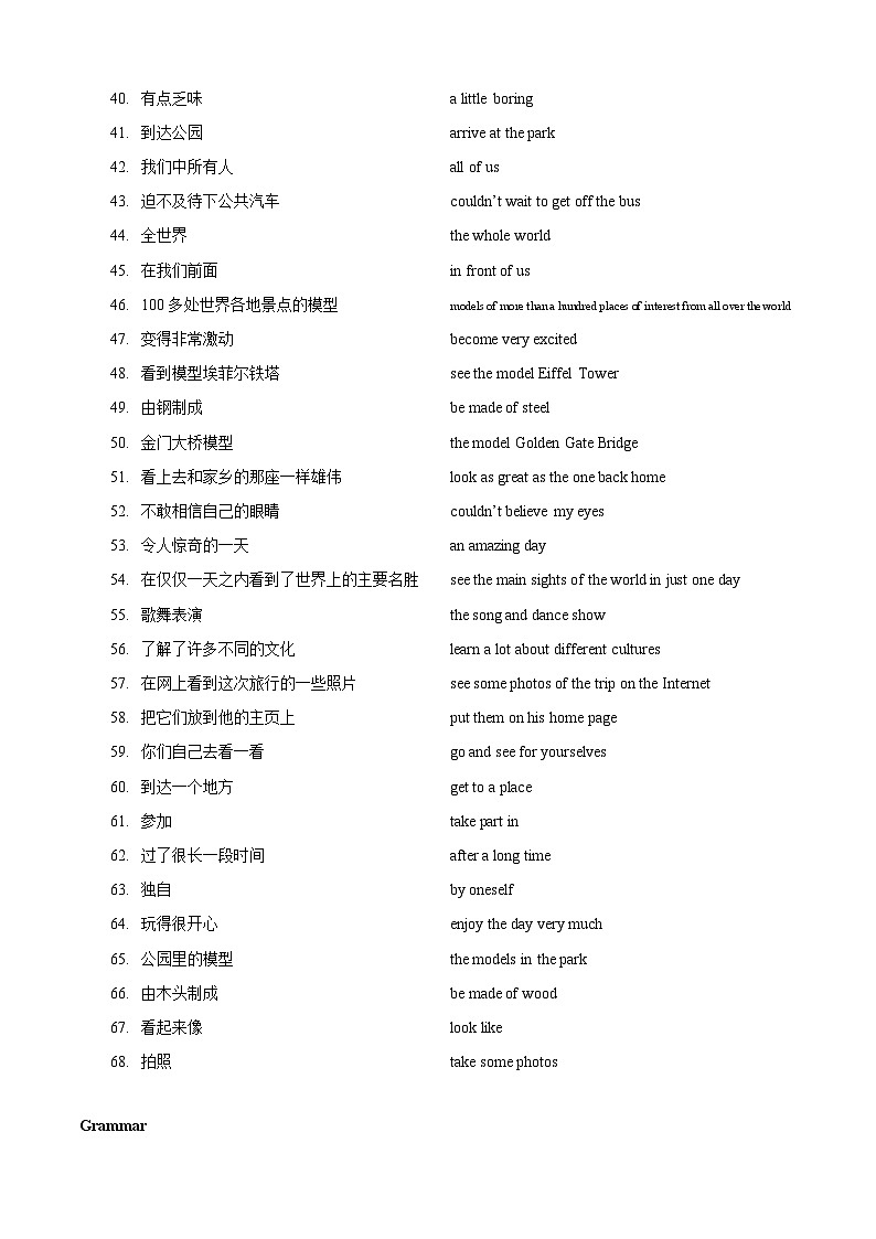 专题03+Unit+3+A+day+out【知识清单】-2023-2024学年八年级英语上学期期中考点大串讲（牛津译林版）第3页