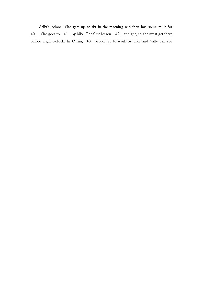 2020-2021学年一初七上英语10月月考试卷&答案第3页