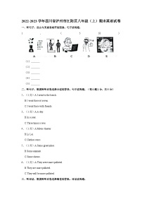 2022-2023学年四川省泸州市江阳区八年级上学期期末英语试卷（含解析）