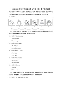 2022-2023学年广西南宁三中七年级上学期期中英语试卷（含解析）