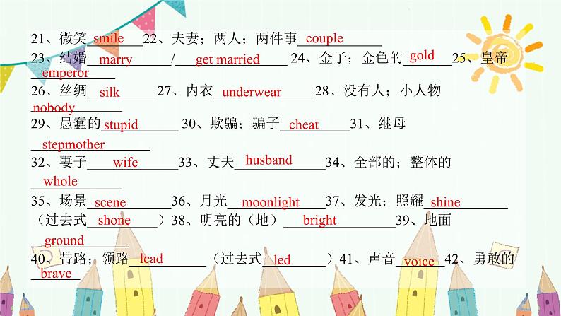 鲁教版初三英语上册第四单元复习课件04