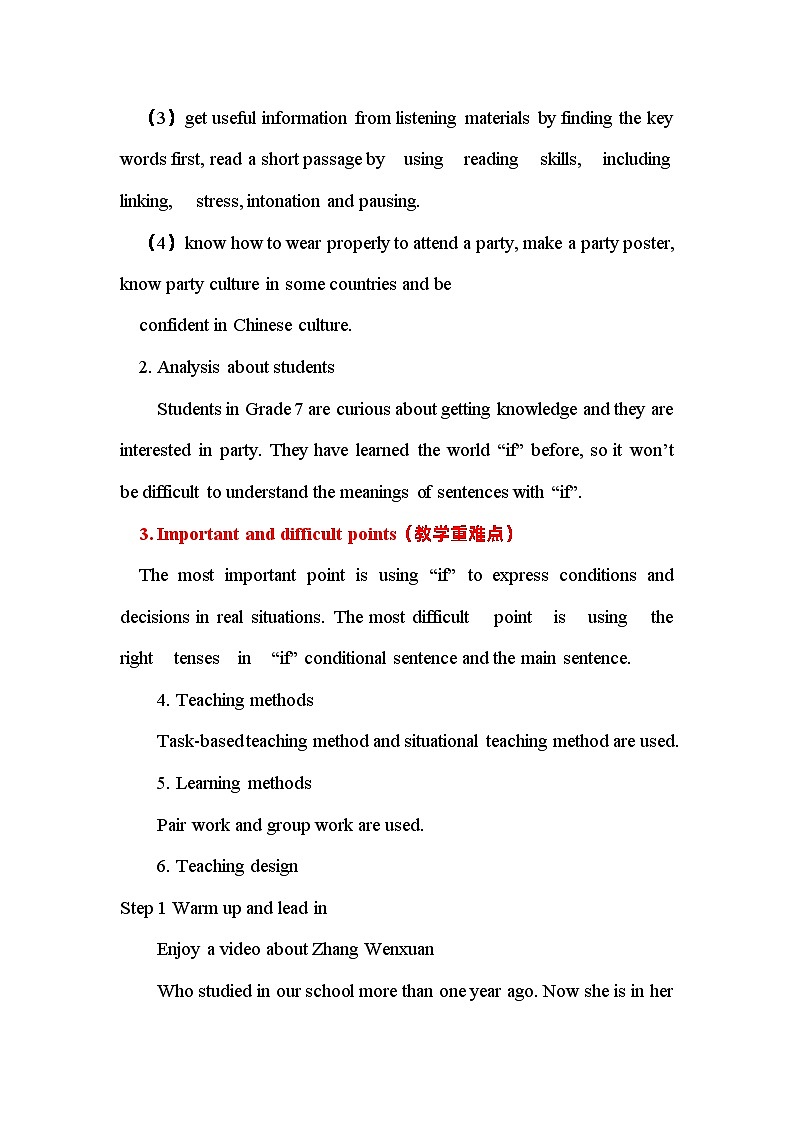 Unit 10  Section A 1a-2c（教学设计） 人教版八年级英语上册02