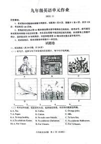 山东省临沂市沂水县2022-2023学年九年级11月单元测试（期中）英语试题