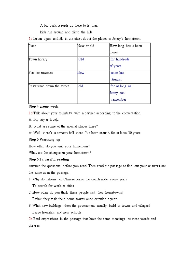 人教新目标(Go for it)版八年级下册 Unit10_SectionB（1a-2d）教案02