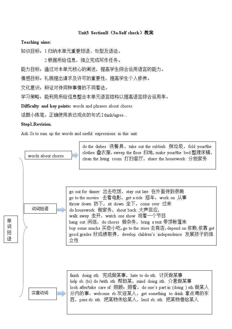 人教新目标(Go for it)版八年级下册 Unit3_SectionB（3a-Self_Check）教案第1页