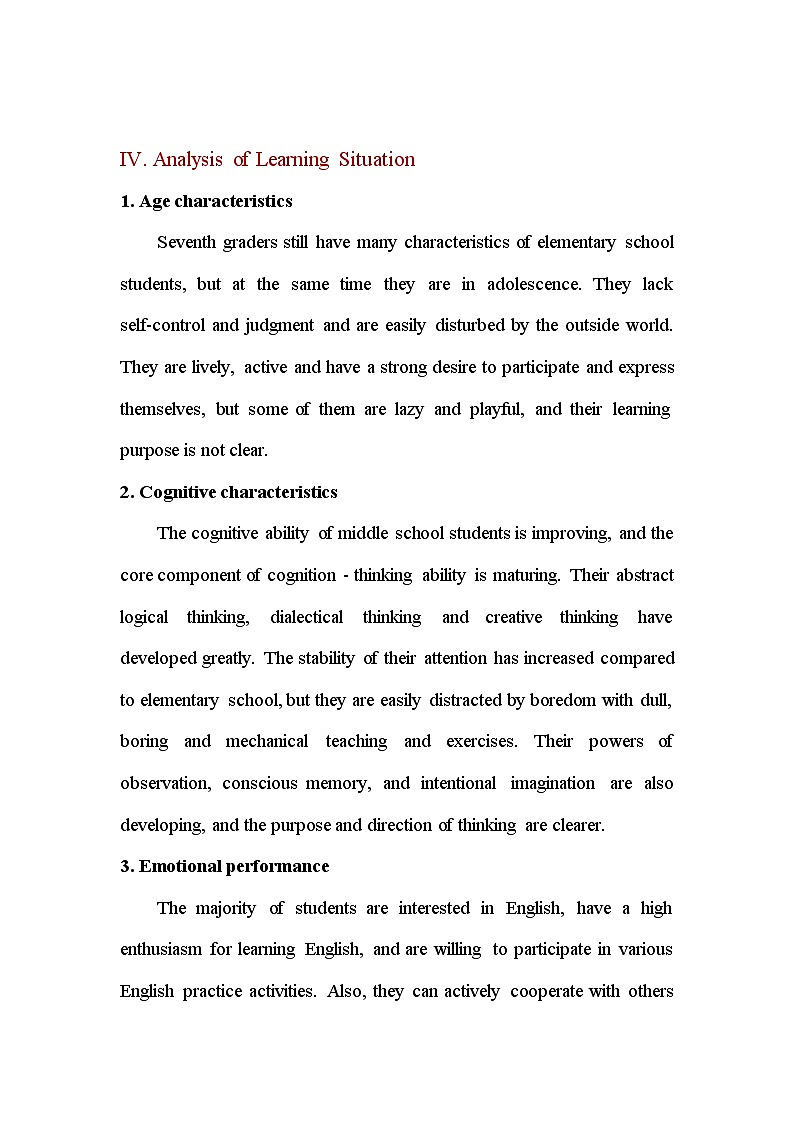Unit 3 大单元教学教学设计英文版 人教版英语七年级上册第3页