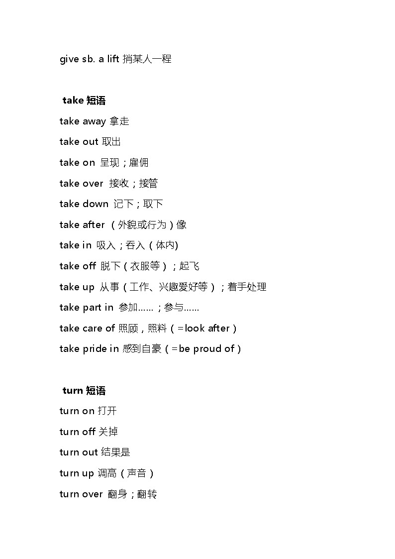 初中英语易混动词短语第3页