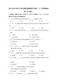 辽宁省大连市金普新区2023-2024学年九年级上学期月考英语试卷（10月份）