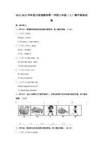 2022-2023学年四川省成都市师一学校八年级上学期期中英语试卷（含答案解析）