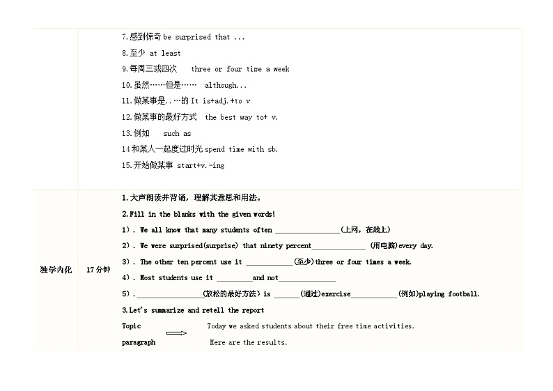 Unit 2 SectionB（2a-2e) 教学设计单 人教版八年级英语上册第2页