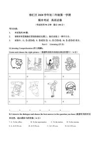 精品解析：上海市徐汇区2020-2021学年八年级上学期期末英语试题