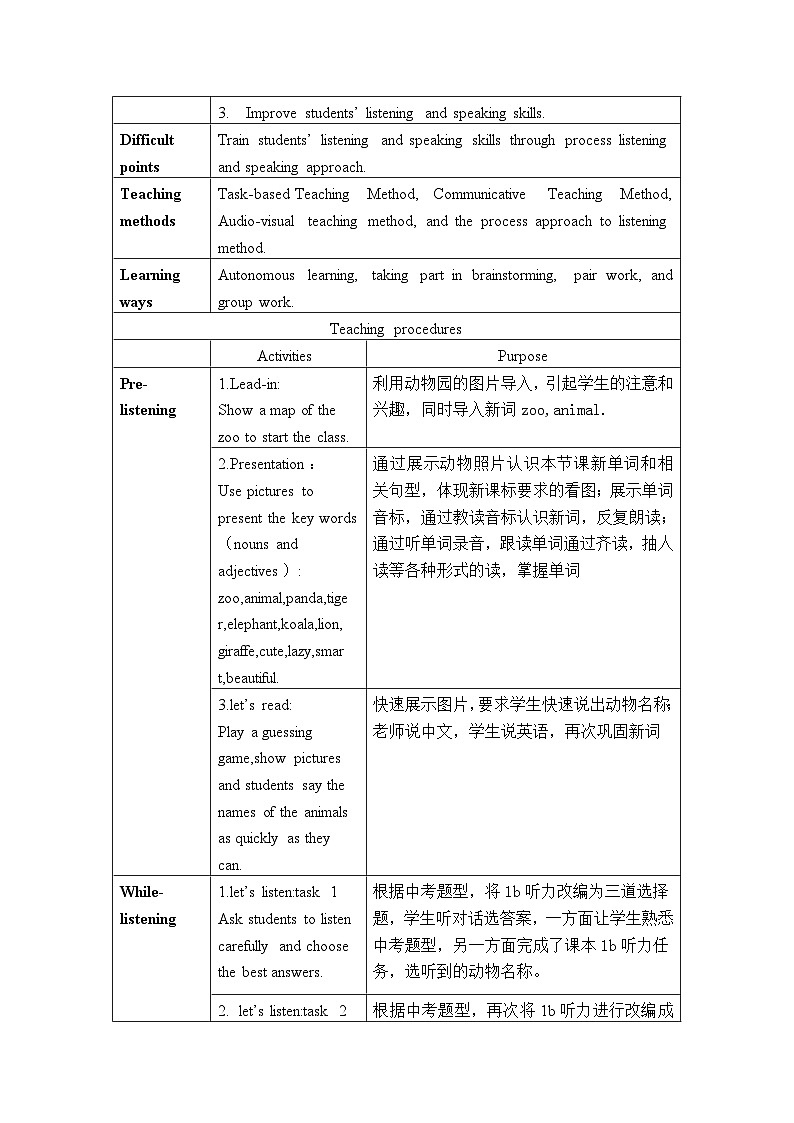 Unit5 sectionA 1a-1c教学设计 人教版英语七年级下册第2页
