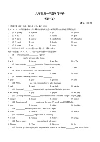 甘肃省陇南市西和县2023-2024学年八年级上学期期中英语试题