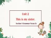 人教新目標(biāo)版英語七年級上冊 Section A Grammar Focus-3c-Unit 2 This is my sister課件
