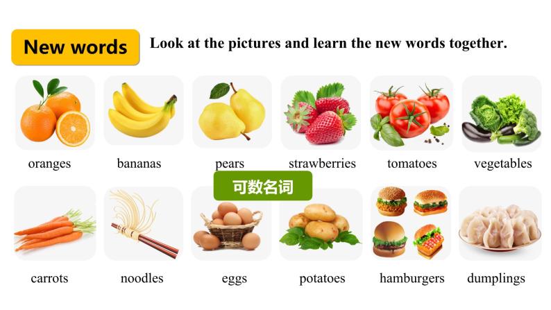 人教新目标版英语七年级上册 Section A (1a-2d) Unit 6 Do you like bananas课件04