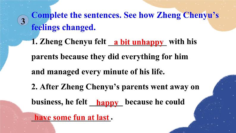 外研版英语九年级上册Unit 2I became so bored with their orders that I wished they would leave me alone.Module 4 Home alone课件PPT07