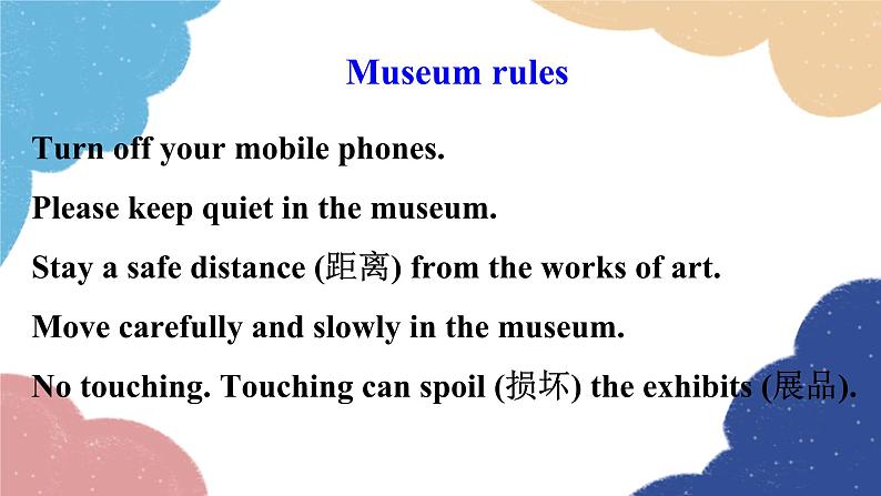 外研版英语九年级上册Unit 2If you ever go to London, make sure you visit the Science Museum.Module 5 Museums课件PPT04