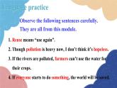 外研版英語(yǔ)九年級(jí)上冊(cè)Unit 3Language in useModule 12 Save our world課件PPT