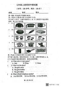 四川省内江市市中区全安镇初级中学校2023-2024学年七年级上学期11月期中英语试题