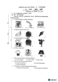 江苏省徐州市华顿中学2023-2024学年上学期10月学情调研九年级英语试卷（有答案）