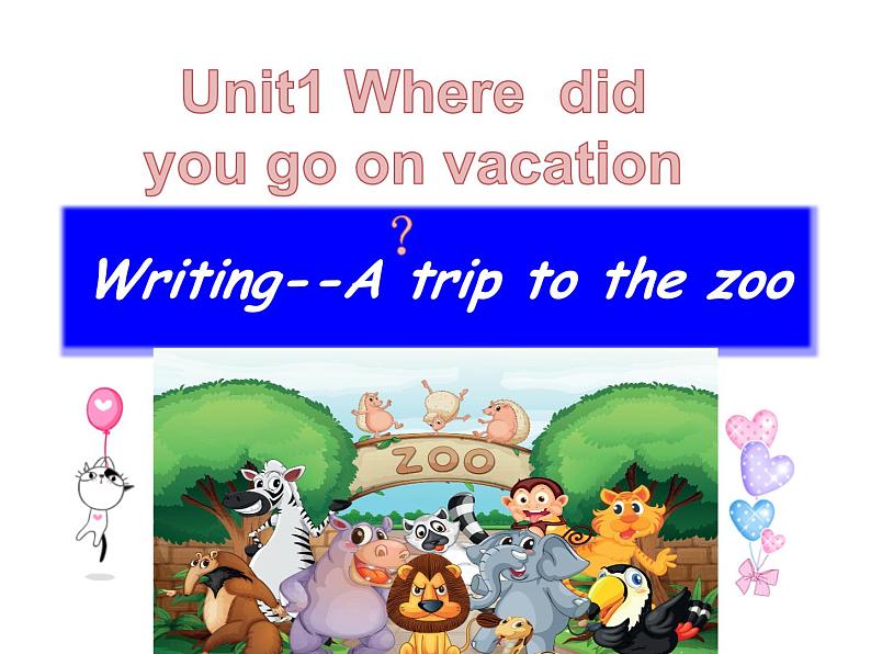 Unit 1 Where  did  you go on vacation Section B 写作课件第1页