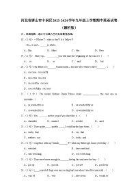 河北省唐山市丰润区2023-2024学年九年级上学期期中英语试卷