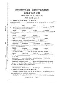 江苏省连云港市灌云县2023-2024学年九年级上学期11月期中英语试题