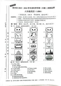 贵州省遵义市2023-2024学年八年级上学期11月期中英语试题