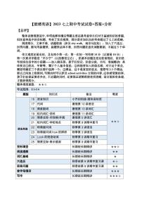 【鼓楼英语】2023七上期中卷+答案+分析