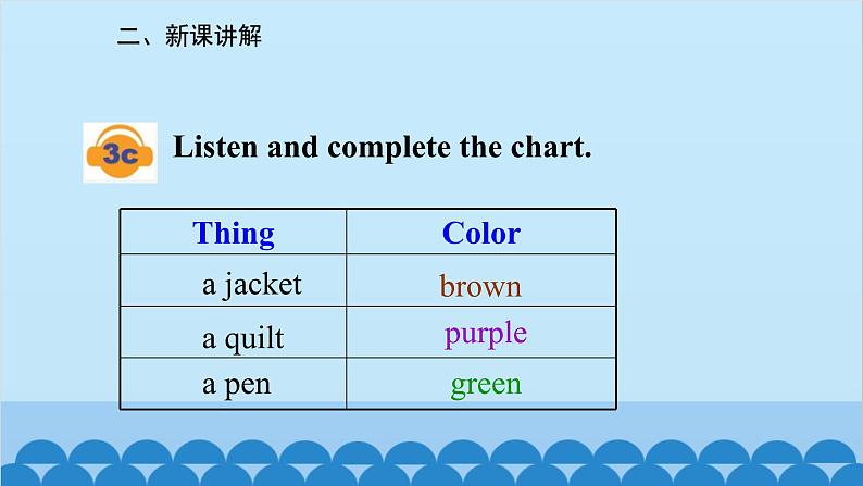 人教新目标版英语七年级上册  Starter Unit 3 What color is it (3a-4d)课件第5页