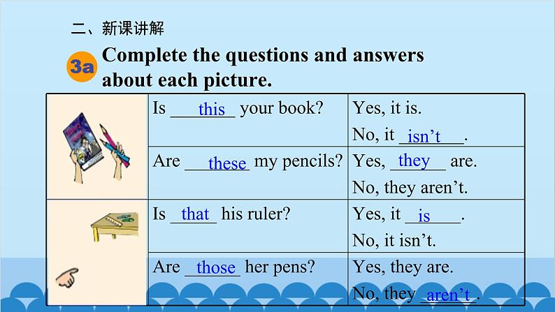 人教新目标版英语七年级上册 Unit 3 Is this your pencil-Section A (Grammar-3c)课件第4页