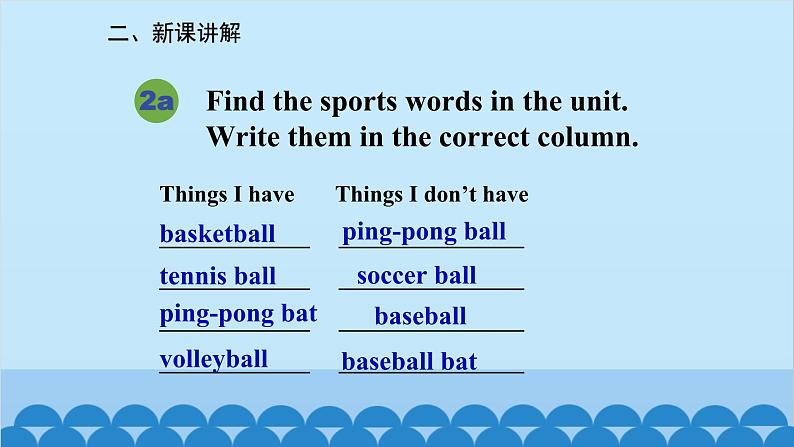 人教新目标版英语七年级上册 Unit 5 Do you have a soccer ball-Section B (2a-Self Check)课件03