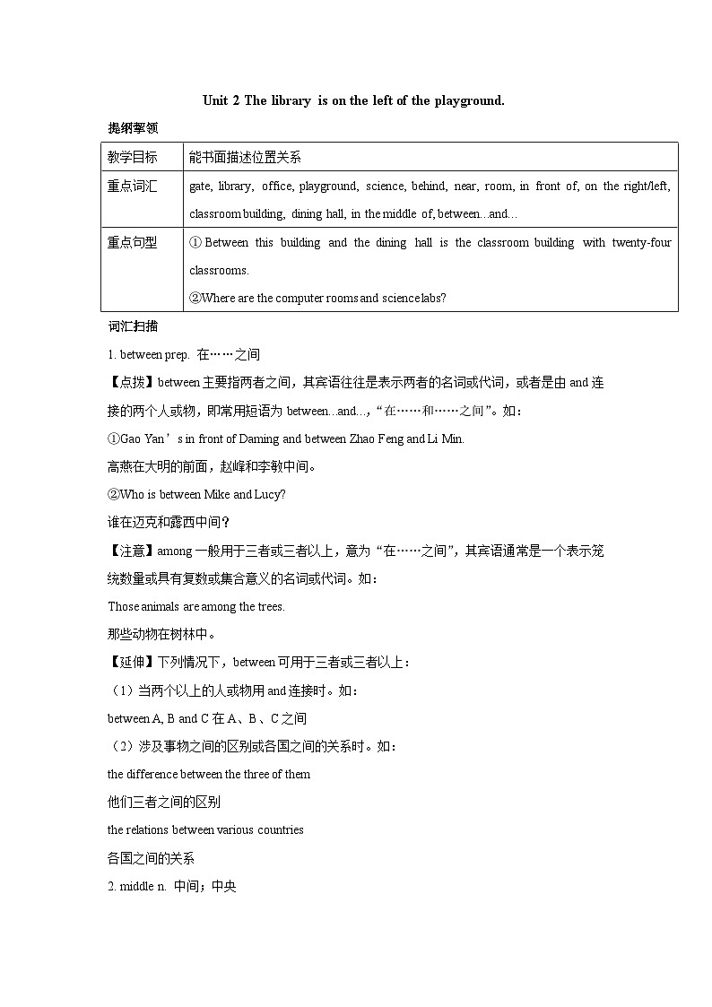 外研版英语七年级上册 Module 3 Unit 2教案01