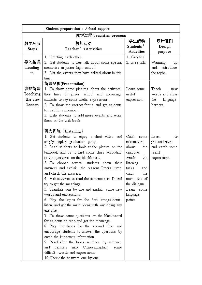 【核心素养目标】人教版初中英语九年级全册 Unit 14 I remember meeting all of you in Grade 7 Section A 1a-1c课件+教案+同步练习（含反思和答案）02