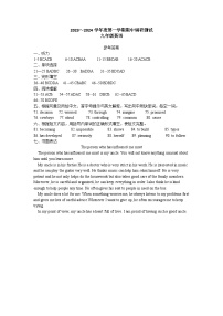 江苏省宿迁市宿城区2023-2024学年九年级上学期11月期中英语试题