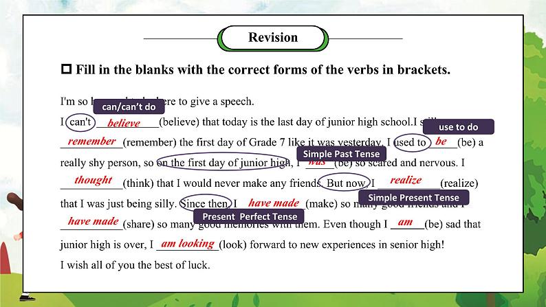 【核心素养目标】人教版初中英语九年级全册 Unit 14 I remember meeting all of you in Grade 7 Section B3a-Selfcheck课件+教案+同步练习（含反思和答案）03