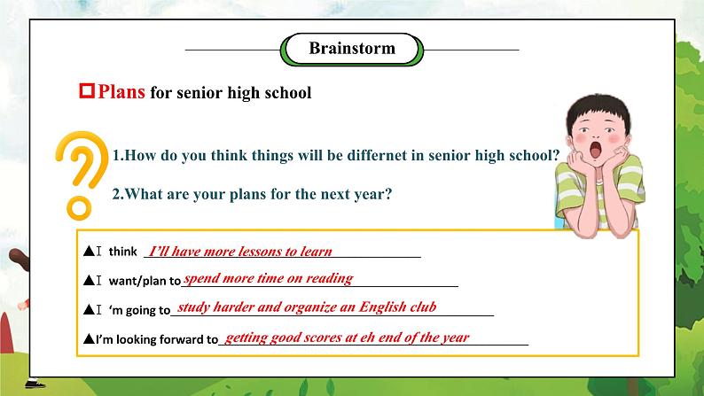 【核心素养目标】人教版初中英语九年级全册 Unit 14 I remember meeting all of you in Grade 7 Section B3a-Selfcheck课件+教案+同步练习（含反思和答案）07