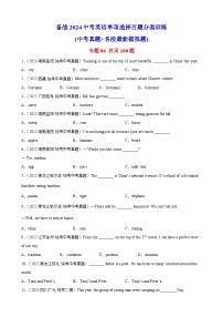 专题06 名词100题---备战2024年中考英语单项选择百题分类训练（中考真题+名地最新模拟题）