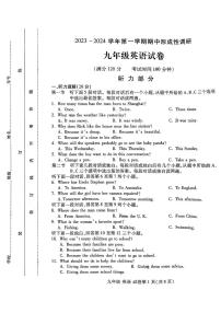 河南省洛阳市2023-2024学年九年级上学期期中英语试卷