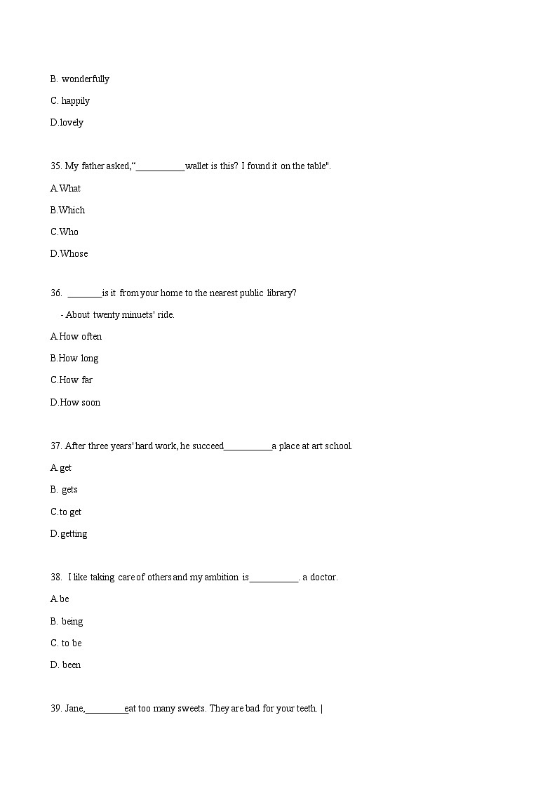 上海市奉贤区实验中学2022-2023学年八年级上学期英语期中考试卷第3页