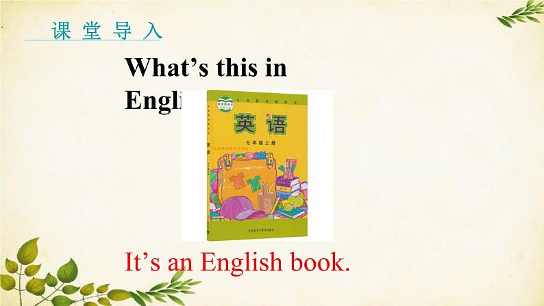 外研版英语七年级上册 Unit 1What 's this in EnglishStarter  Module 3 My English book课件第3页